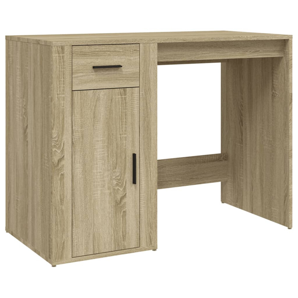 Vidaxl (Sonoma Oak) Desk Office Table Computer Desk Study Working Table Engineered Wood