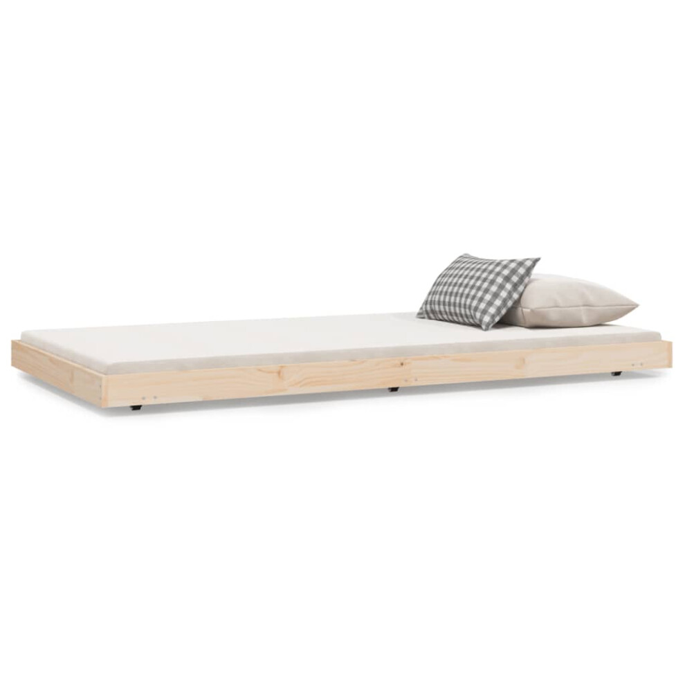 Vidaxl (Natural, 90 X 200 Cm) Solid Wood Pine Bed Frame Wooden Bed Base Multi Colours Multi Sizes