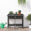 VidaXL (grey pine) vidaXL Garden Planter with Folding Tabletop Patio Flower Pot Solid Wood Pine 3