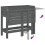 VidaXL (grey pine) vidaXL Garden Planter with Folding Tabletop Patio Flower Pot Solid Wood Pine 7