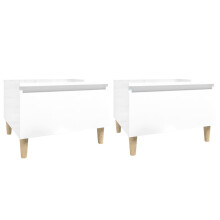 (high gloss white, 2 pcs) vidaXL 1/2x Side Table Engineered Wood End Centre Side Table Multi Colours