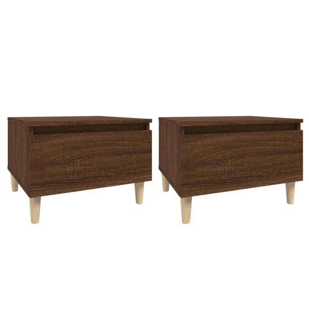 Photos - Dining Table VidaXL   1/2x Side Table Engineered Wood End Centre Side Table Multi Colours (brown oak, 2 pcs)