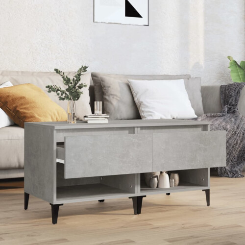 VidaXL (concrete grey, 2 pcs) vidaXL 1/2x Side Table White Engineered Wood Sofa Couch End Coffee Lamp Table 2
