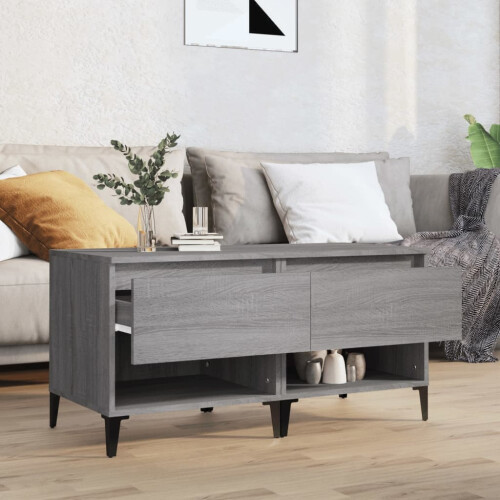 VidaXL (grey sonoma, 2 pcs) vidaXL 1/2x Side Table White Engineered Wood Sofa Couch End Coffee Lamp Table 2
