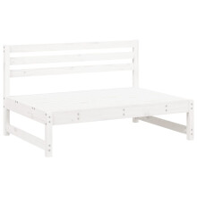 vidaXL Garten-Mittelsofa Weiß 120x80 cm Massivholz Kiefer