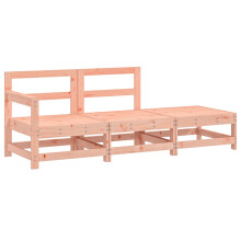 (natural douglas, corner + middle + footrest) vidaXL Garden Middle Sofas Outdoor Sofa Sectional Sofa 2 pcs Solid Wood Pine