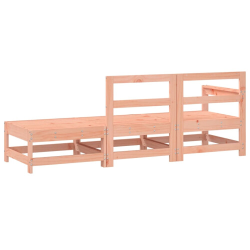VidaXL (natural douglas, corner + middle + footrest) vidaXL Garden Middle Sofas Outdoor Sofa Sectional Sofa 2 pcs Solid Wood Pine 2