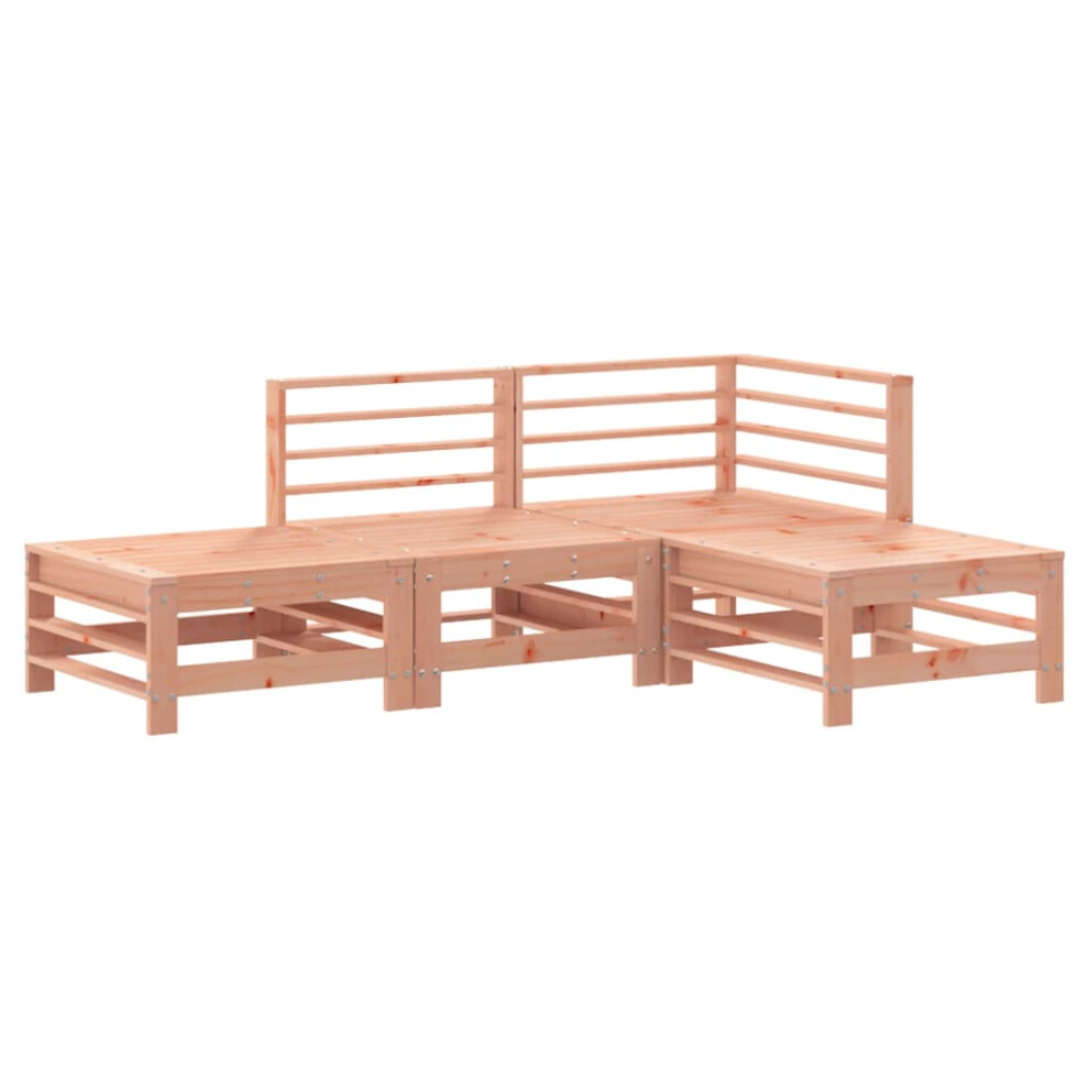 (natural douglas) vidaXL Garden Lounge Set Outdoor Modular Sofa Set 4 Piece Solid Wood Pine