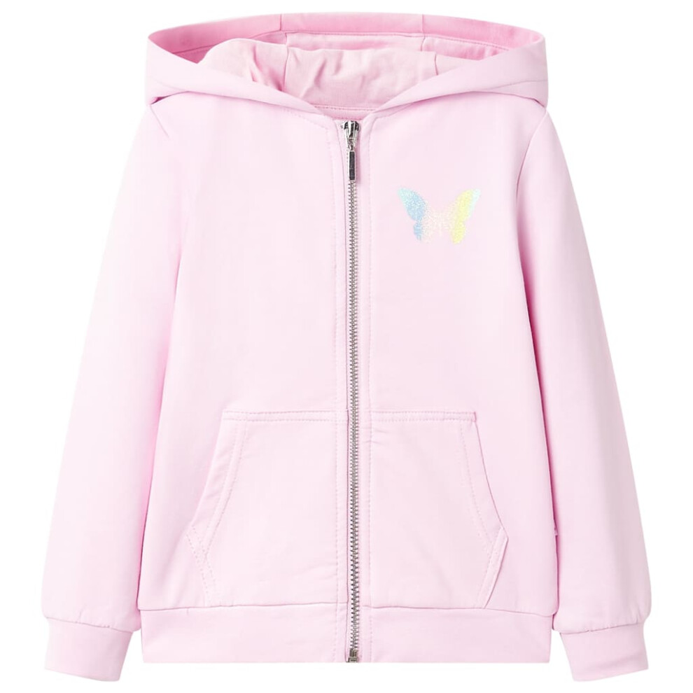 New Vidaxl Girls (, 92) Kids' Hooded Sweatshirt Pull Over Toddler Kids' Tops Children's Hoodie Jacket Pink
