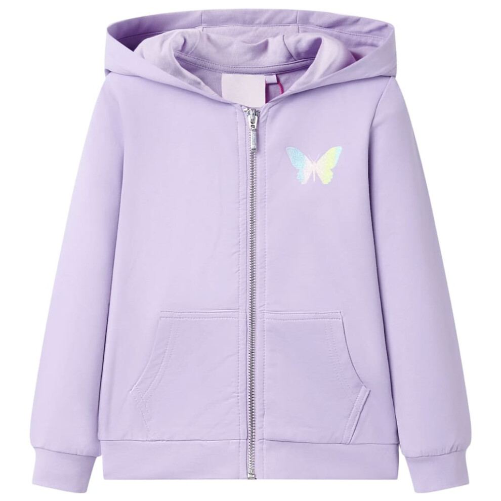 (lila, 128) Kids' Hooded Sweatshirt Pull Over Toddler Kids' Tops Children's Hoodie Jacket