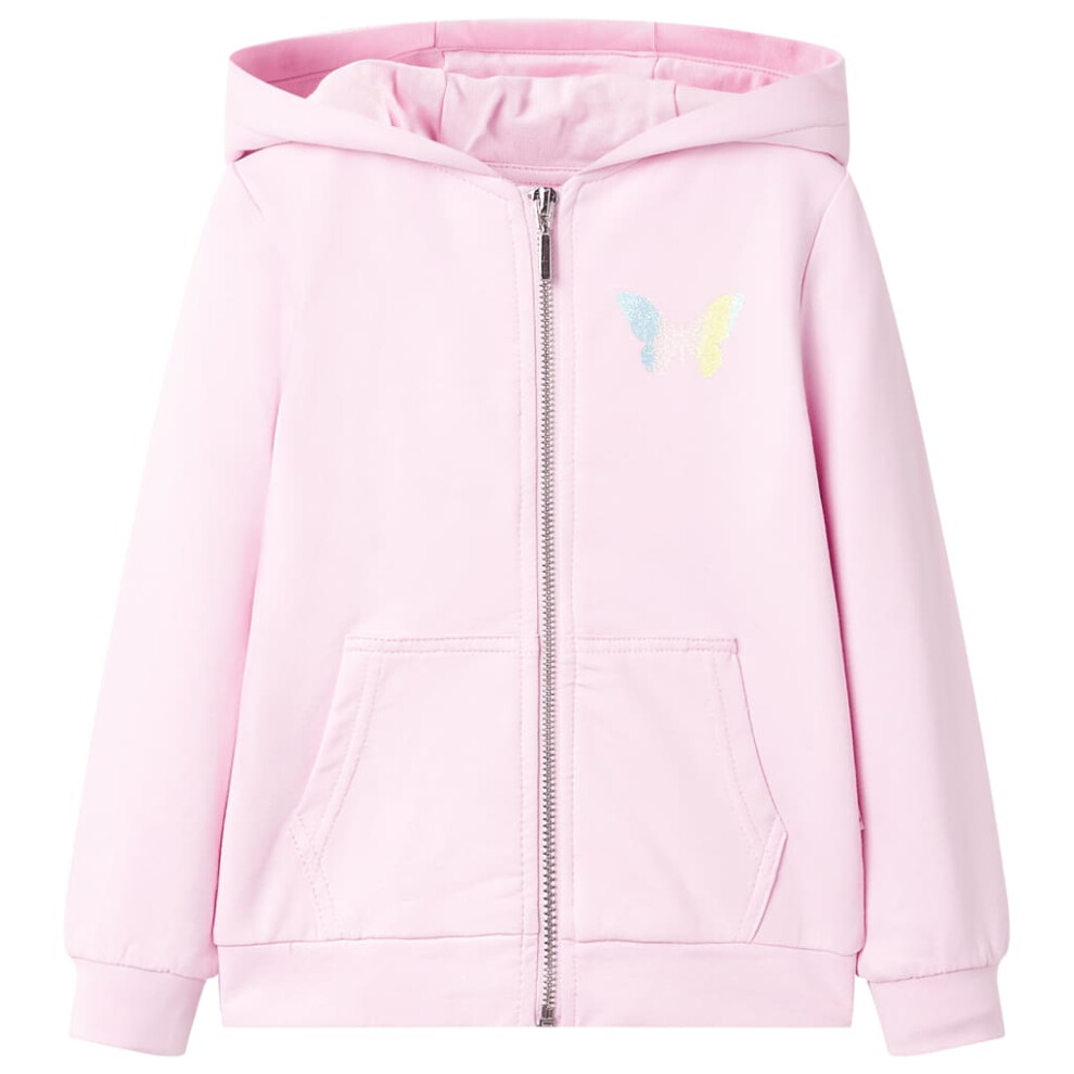 Vidaxl (Pink, 116) Kids' Hooded Sweatshirt Pull Over Toddler Kids' Tops Children's Hoodie Jacket