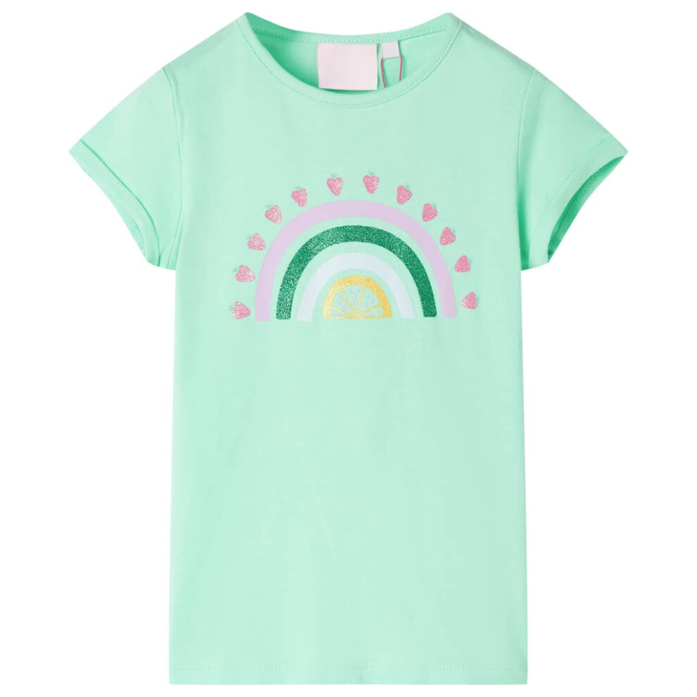 (green, 92) Kids' T-shirt Short Sleeves Children's T Shirt Kids' Tops Tee Rainbow Print