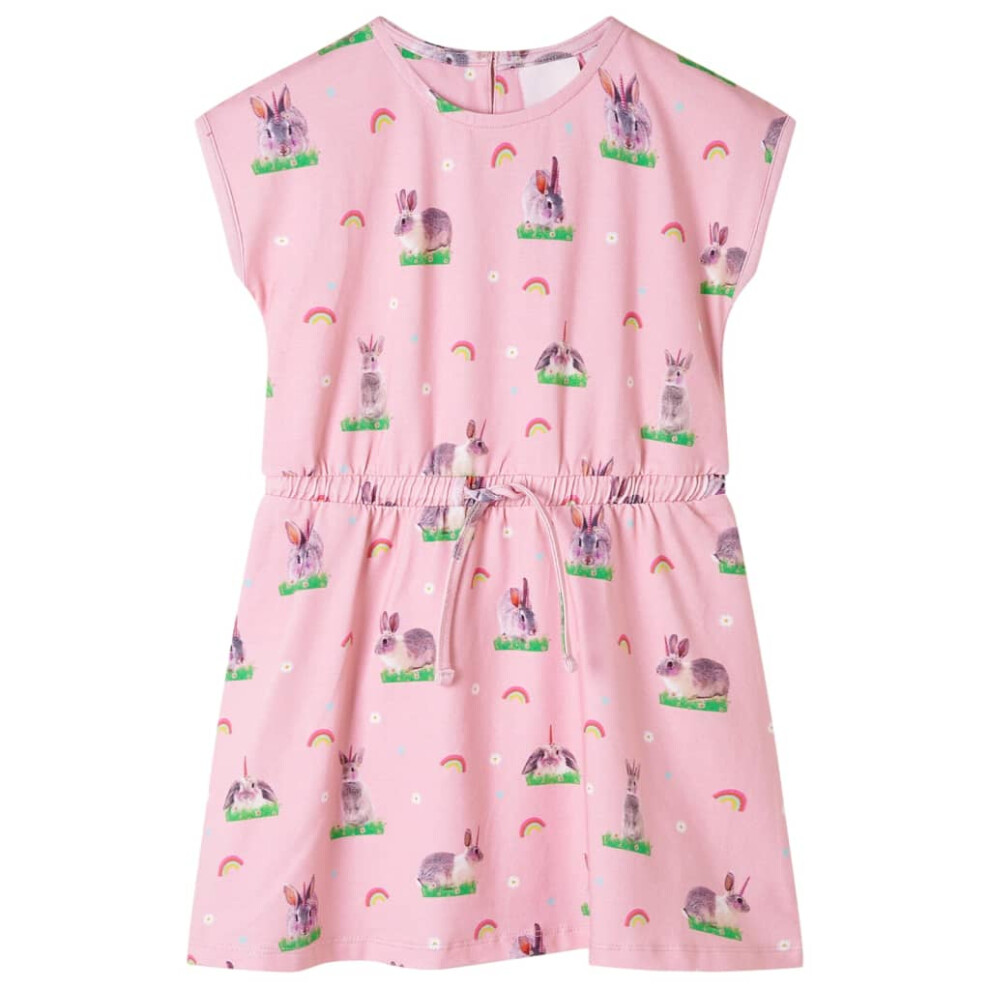 Vidaxl (140) Kids' Dress Children' Dress Toddler School Casual Kids Girls' Dress Light Pink