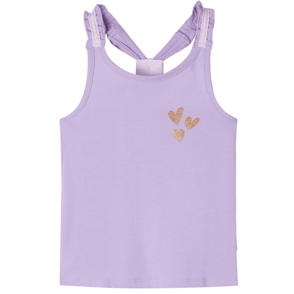 New Vidaxl Women's (Lila, 92) Kids' Tank Top Sleeveless Children's Camisole Undershirt Vest Glitter Heart Not,Specified