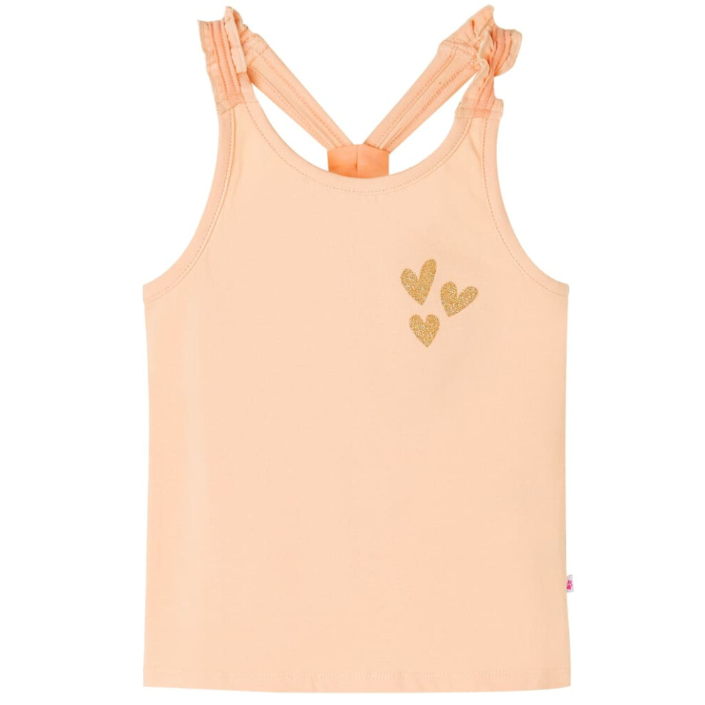 (orange, 104) Kids' Tank Top Sleeveless Children's Camisole Undershirt Vest Glitter Heart