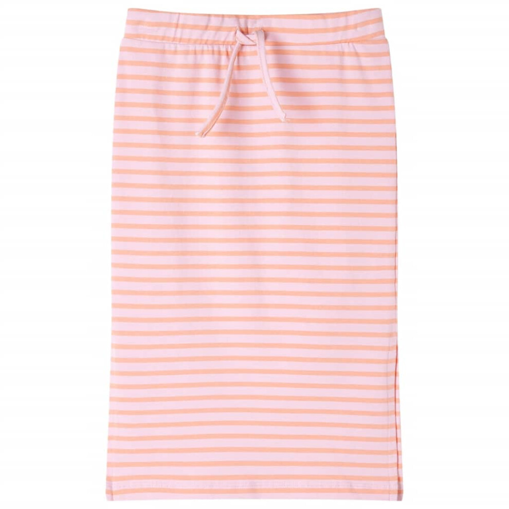 (pink, 104) Kids' Straight Skirt with Stripes Children Front Split Girl's Straight Skirt