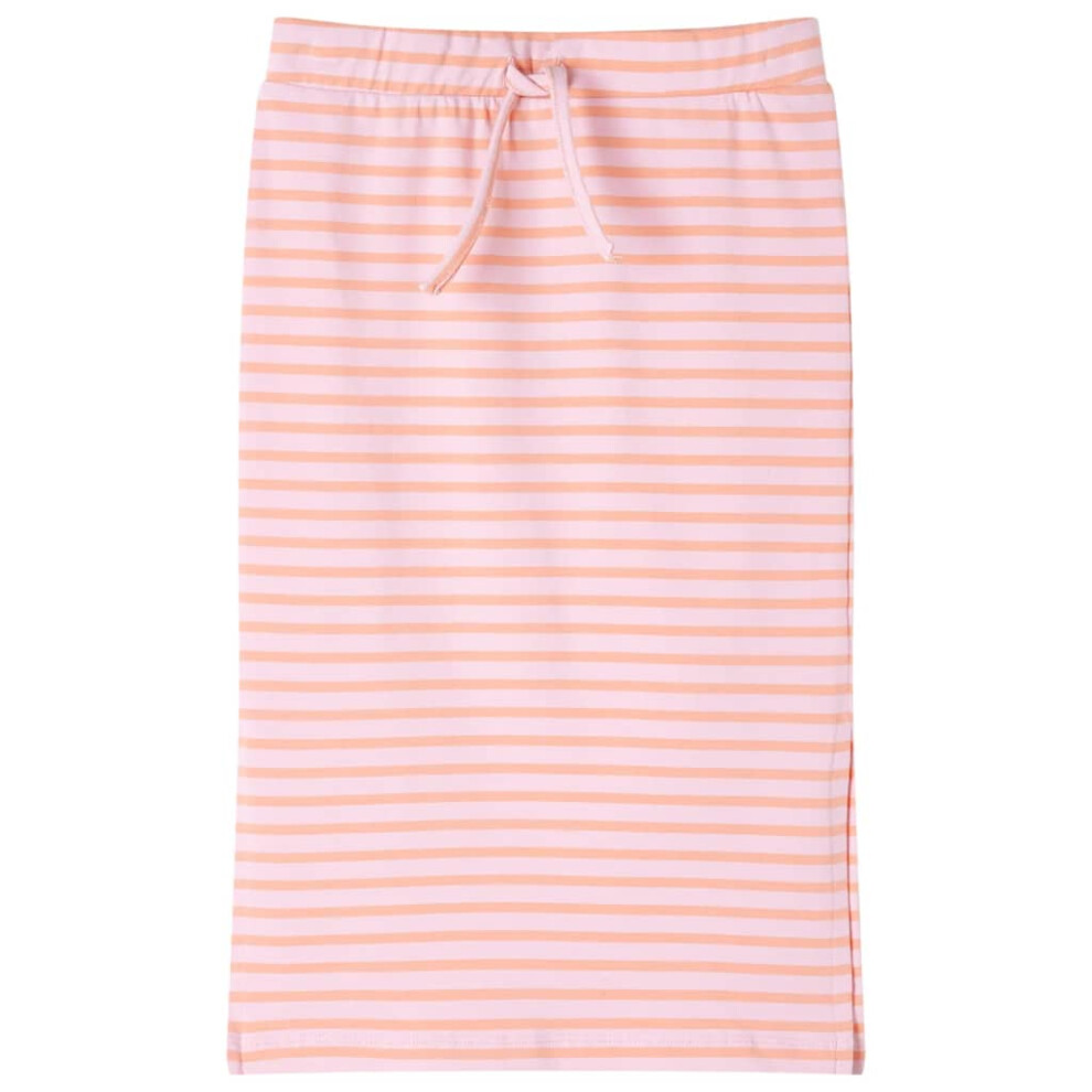 Vidaxl (, 128) Kids' Straight Skirt With Stripes Children Front Split Girl's Straight Skirt Pink