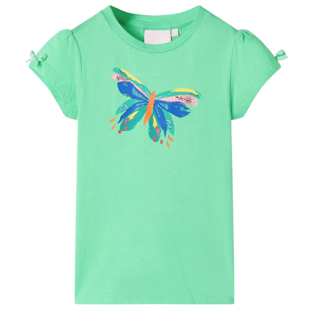 (green, 92) Kids' T-shirt Short Sleeves Children's T Shirt Kids' Tops Tee Butterfly Design