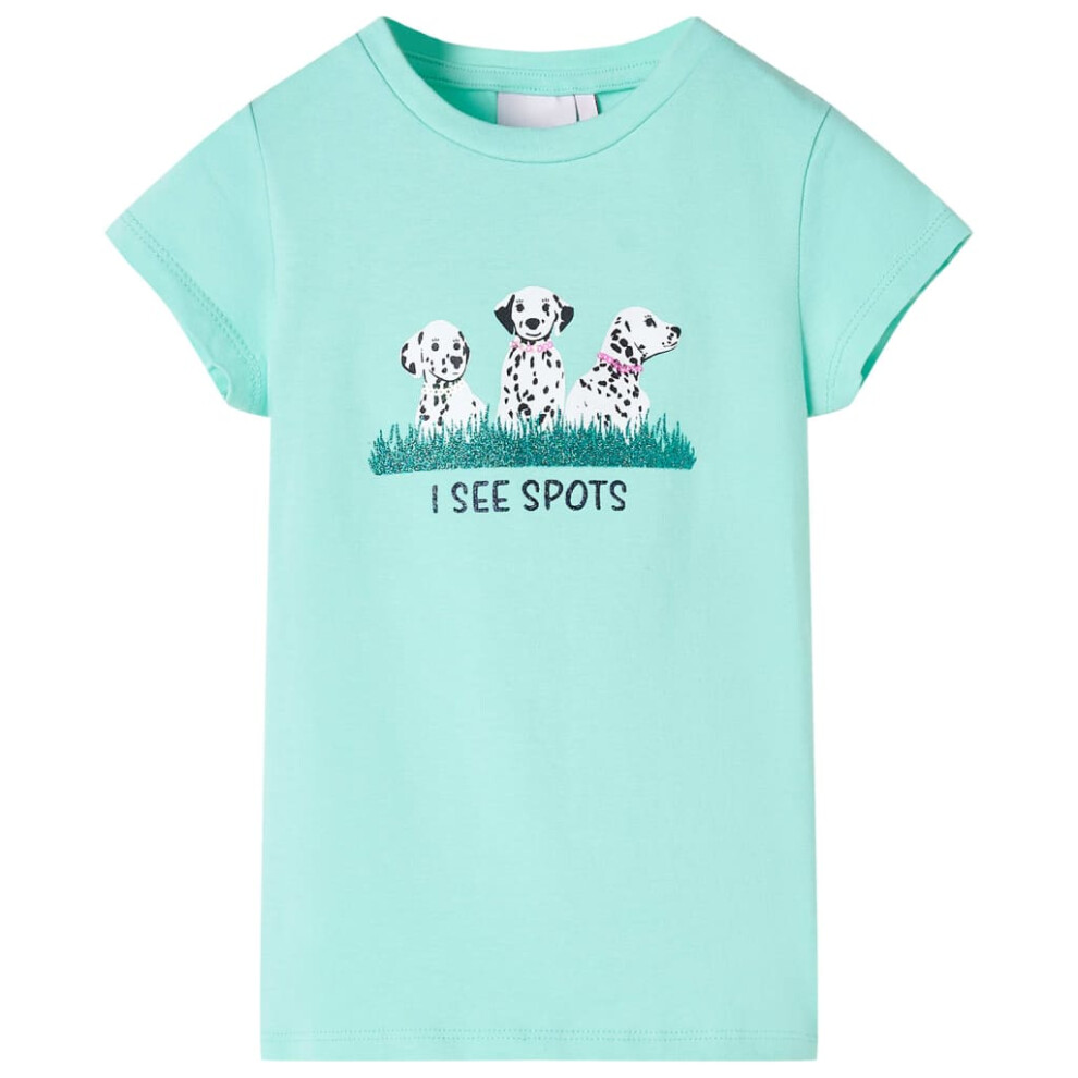 (mint, 92) Kids' T-shirt Short Sleeves Children's T Shirt Tee Toddler Top Dogs Print