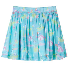 (128) Kids' Pleated Skirt Children's Skater Skirt Girls' Short Skirt Light Aqua