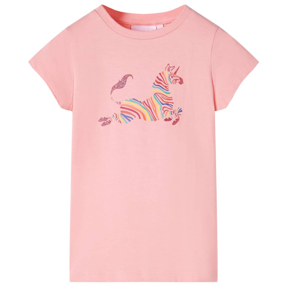 (pink, 92) Kids' T-shirt Short Sleeves Children's T Shirt Tee Kids' Top Unicorn Print