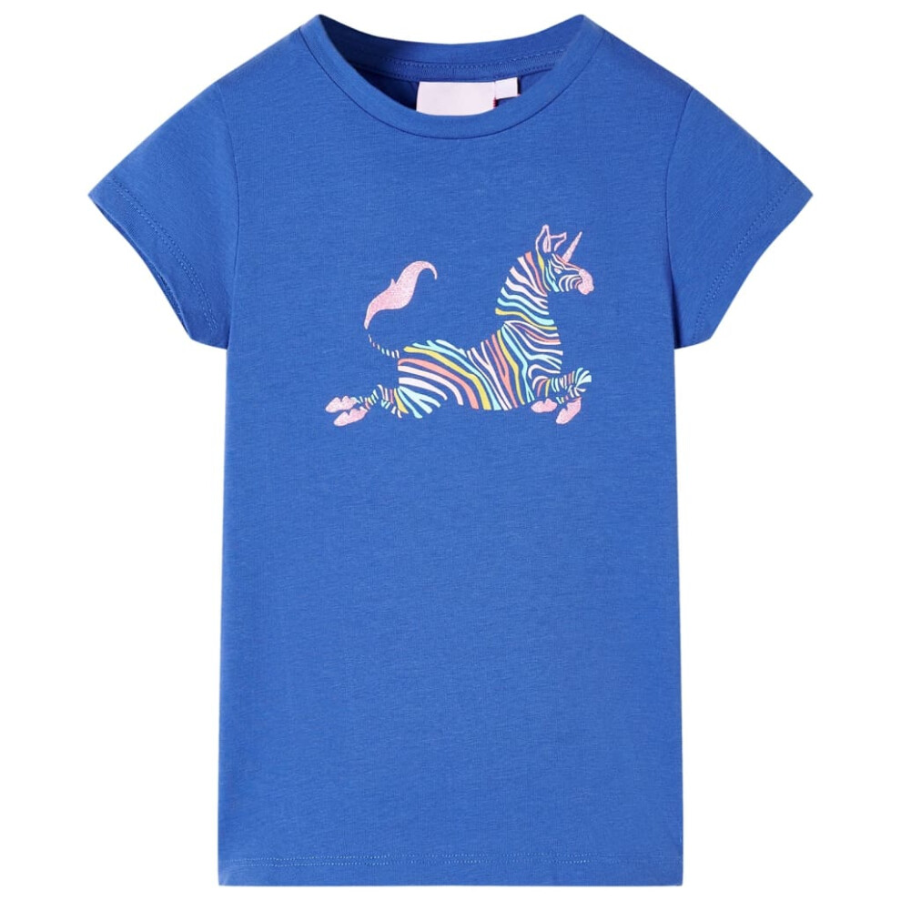 (blue, 104) Kids' T-shirt Short Sleeves Children's T Shirt Tee Kids' Top Unicorn Print