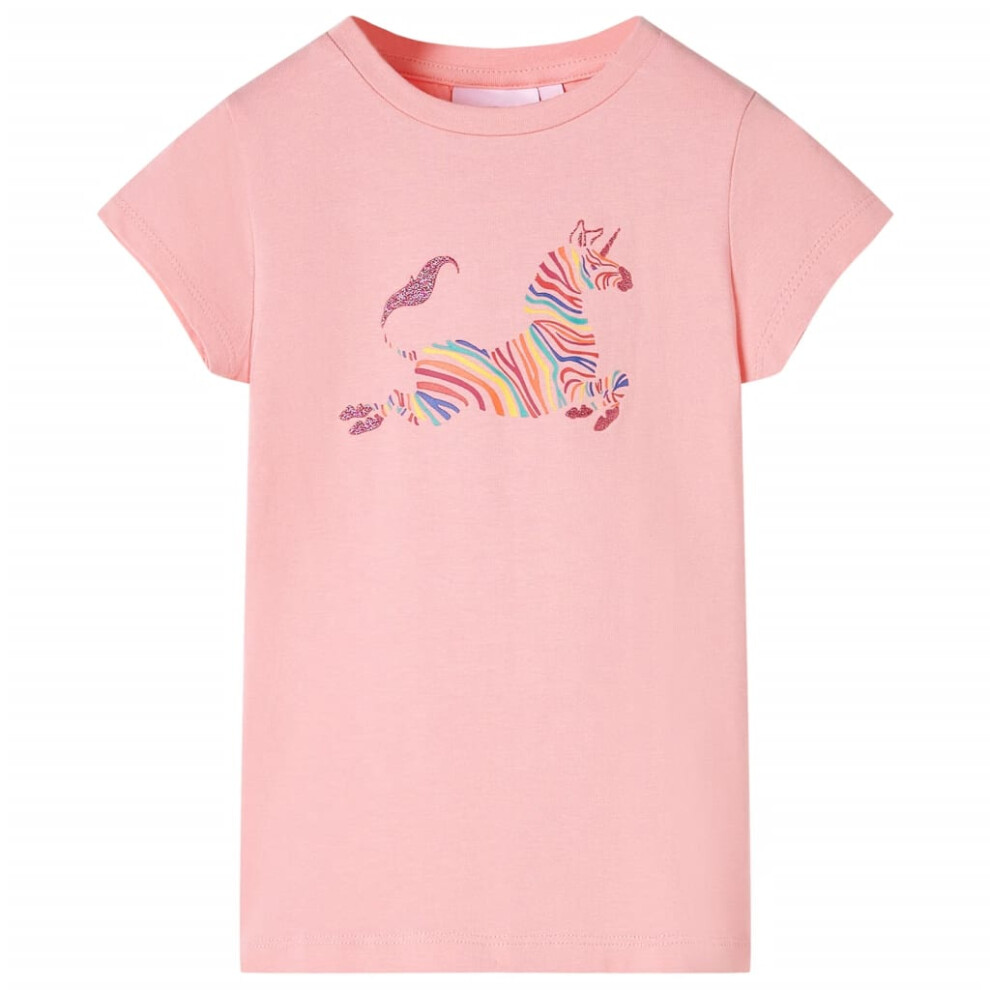 (pink, 128) Kids' T-shirt Short Sleeves Children's T Shirt Tee Kids' Top Unicorn Print