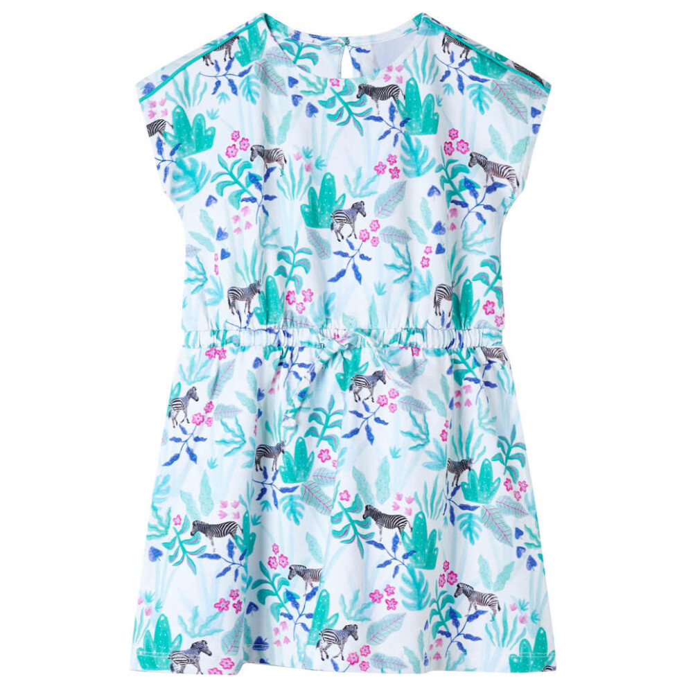 Vidaxl (116) Kids' Dress Children' Dress Toddler Kids Girls' Dress Ecru And Mint 92 Dark