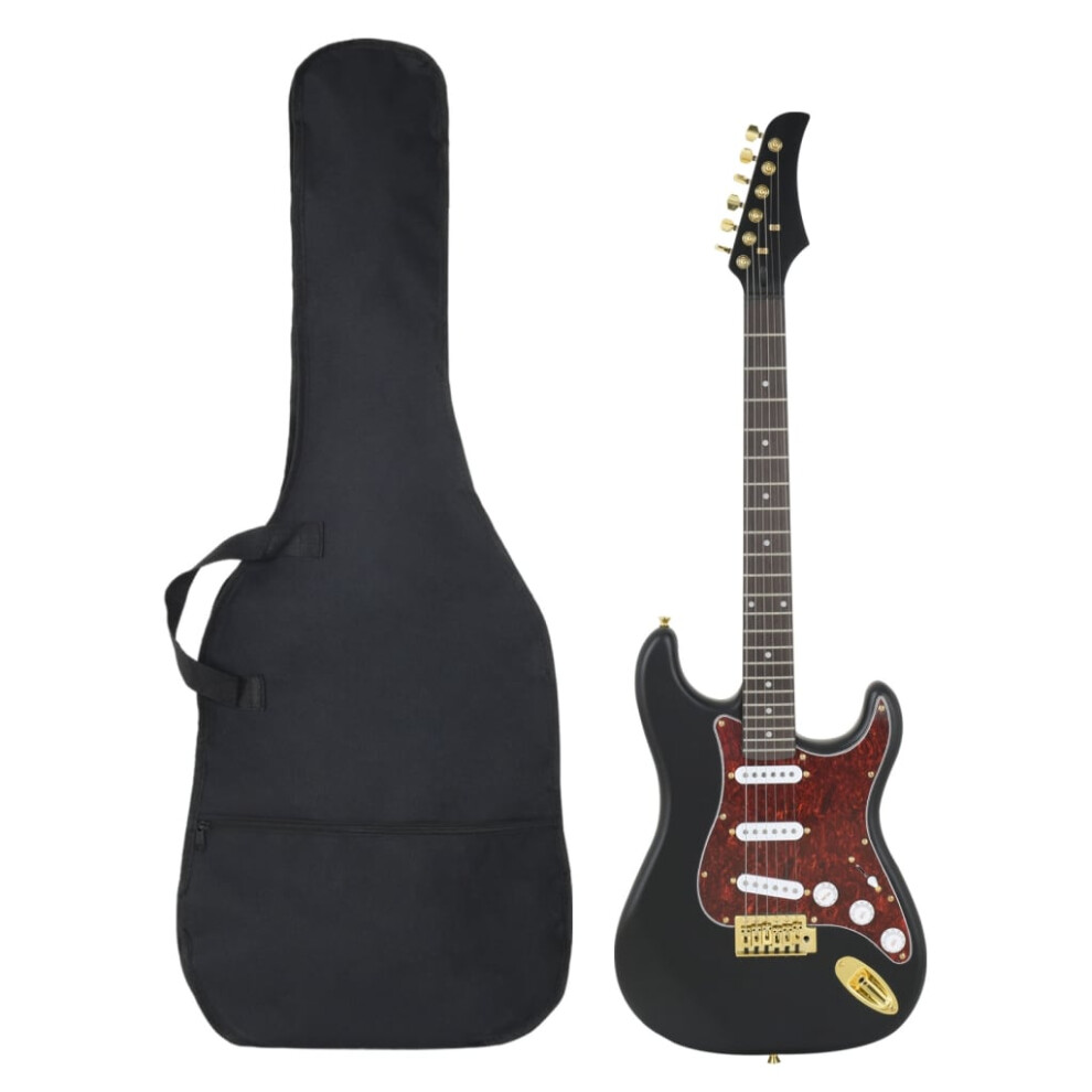 (black and gold) vidaXL Electric Guitar for Beginner with Bag Starter Guitar Acoustic Guitar