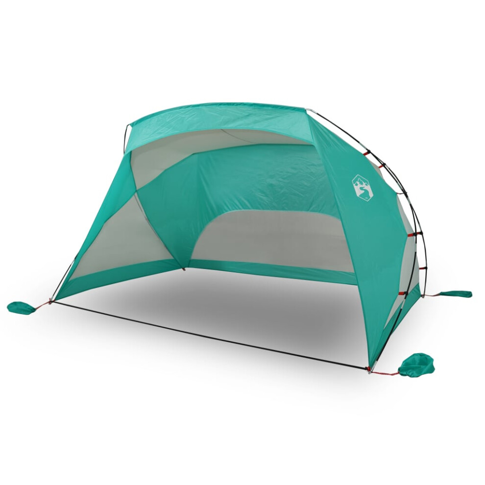 Vidaxl (Green) Beach Tent Patio Picnic Lightweight Sun Shelter Shade Tent 185T Taffeta Green