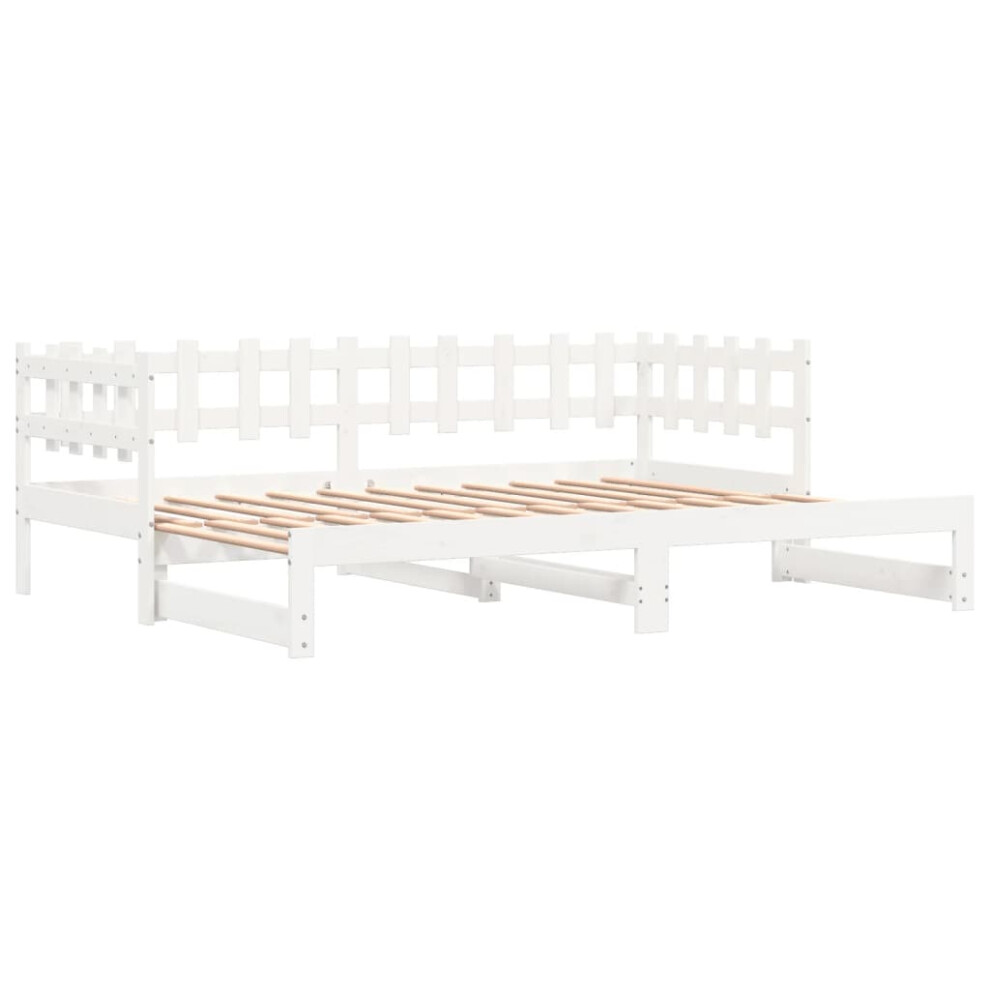 Vidaxl (80 X 200 Cm) Pull-Out Day Bed Sofa Bed Guest Bed Frame Daybed Couch Solid Wood Pine
