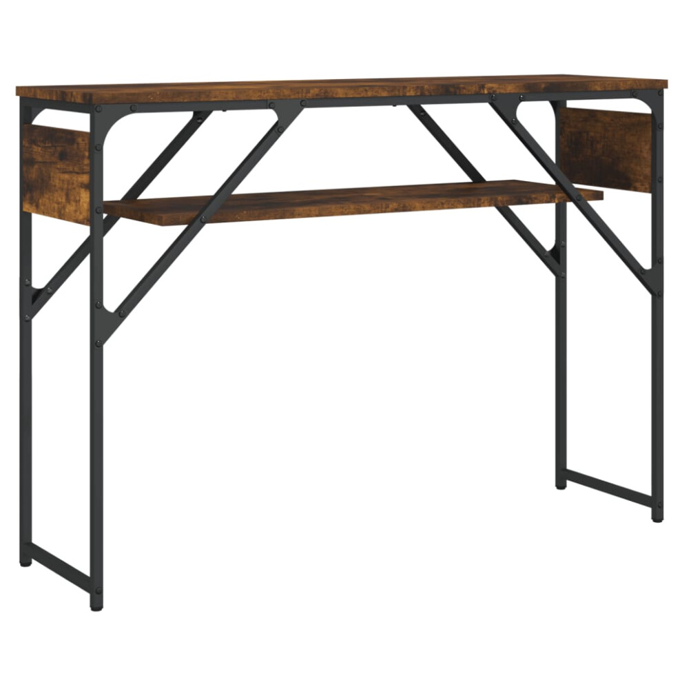 Vidaxl (Smoked Oak, 105 X 30 X 75 Cm) Console Table With Shelf Hallway Side Table End Table Engineered Wood
