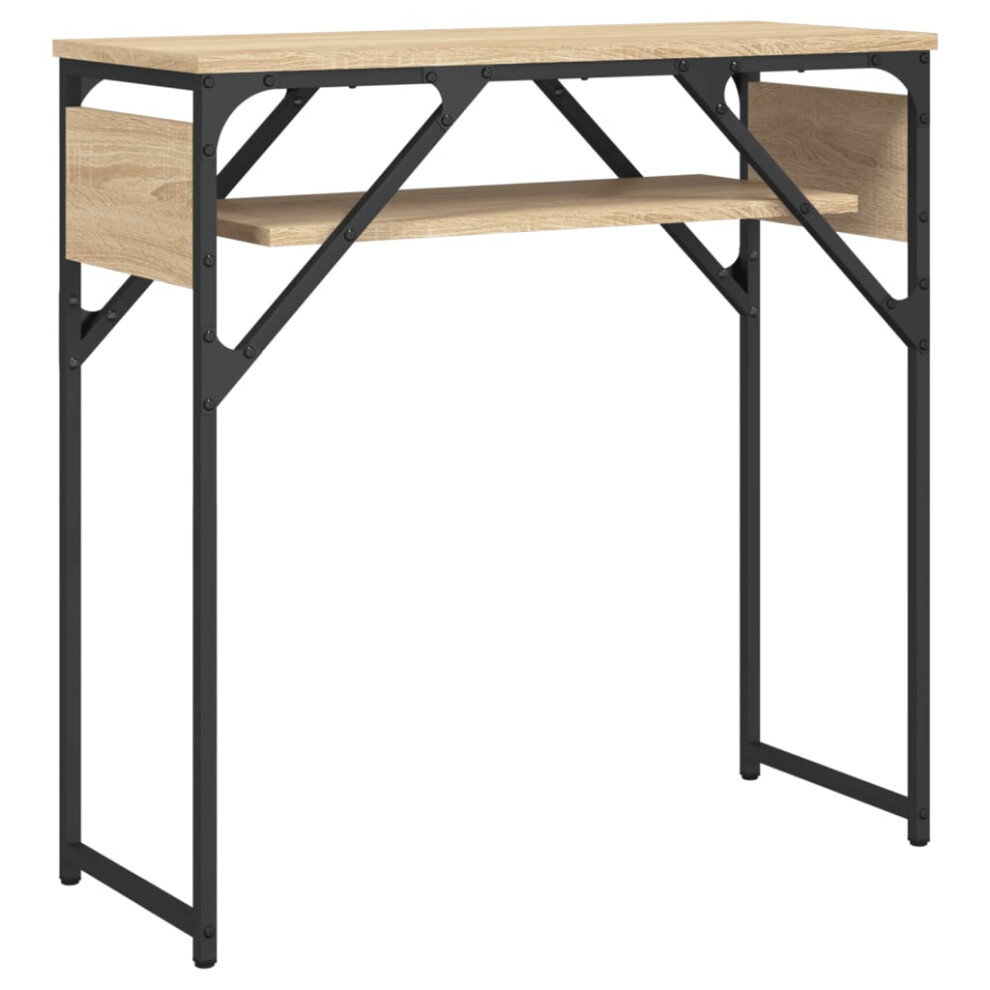 Vidaxl (Sonoma Oak, 75 X 30 X 75 Cm) Console Table With Shelf Hallway Side Table End Table Engineered Wood