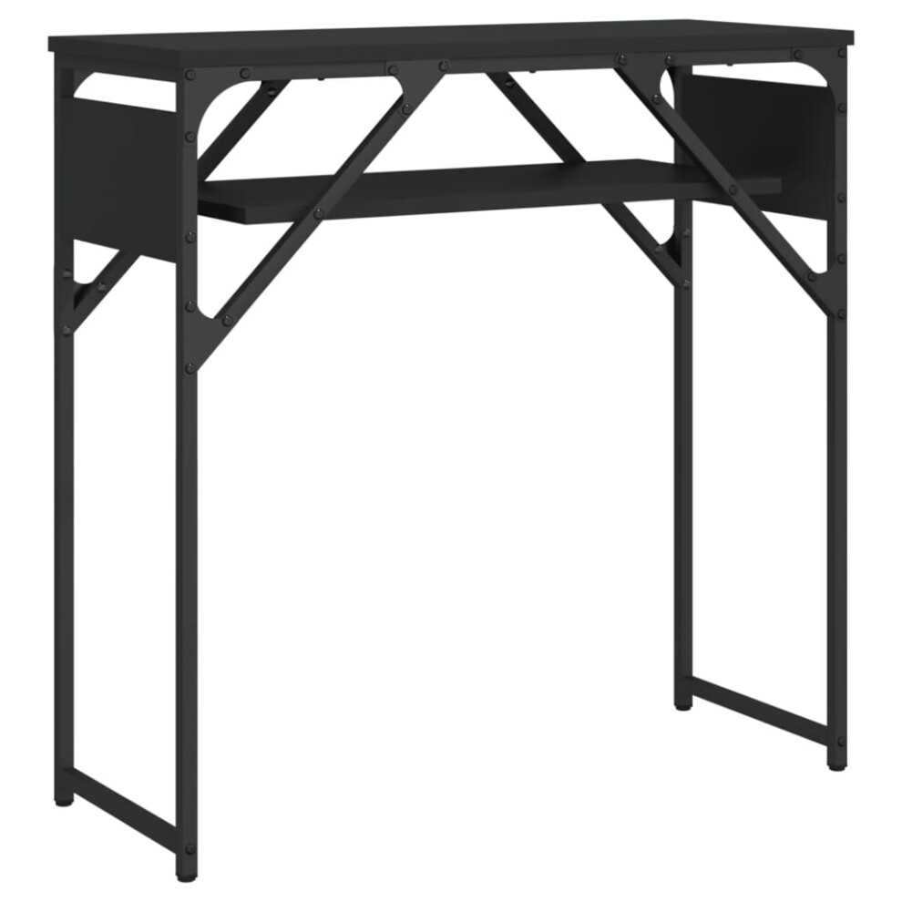 Vidaxl (, 75 X 30 X 75 Cm) Console Table With Shelf Hallway Side Table End Table Engineered Wood Black