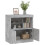 VidaXL (concrete grey) vidaXL Sideboard with LED Lights Cupboard Highboard Storage Buffet Cabinet 5