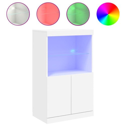 VidaXL (white) vidaXL Sideboard with LED Lights Cupboard Highboard Storage Buffet Cabinet