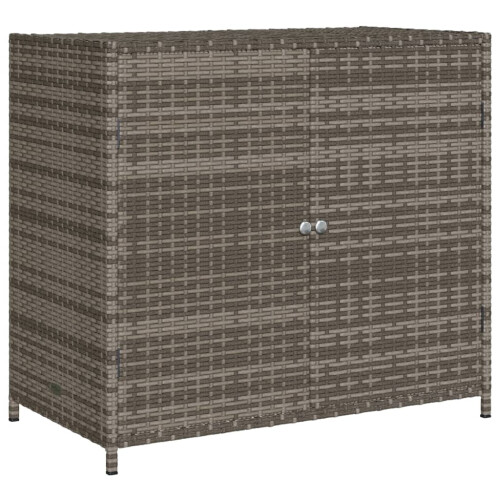 VidaXL vidaXL Gartenschrank Grau 83x45x76 cm Poly Rattan