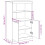 VidaXL (concrete grey) vidaXL Sideboard with LED Lights Cupboard Highboard Storage Buffet Cabinet 4