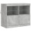 VidaXL (concrete grey) vidaXL Sideboard with LED Lights Cupboard Highboard Storage Buffet Cabinet 3