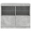VidaXL (concrete grey) vidaXL Sideboard with LED Lights Cupboard Highboard Storage Buffet Cabinet 6