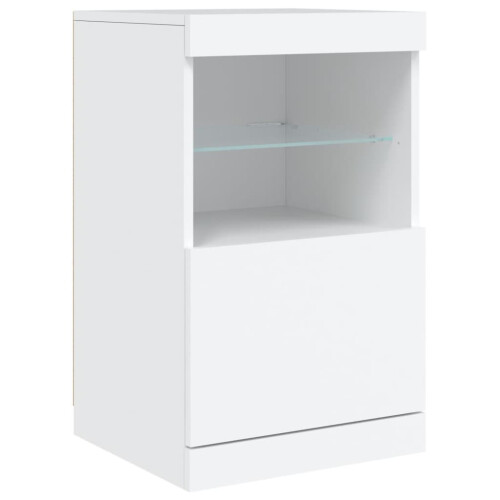 VidaXL (white) vidaXL Sideboard with LED Lights Cupboard Highboard Storage Buffet Cabinet 2