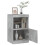 VidaXL (concrete grey) vidaXL Sideboard with LED Lights Cupboard Highboard Storage Buffet Cabinet 5
