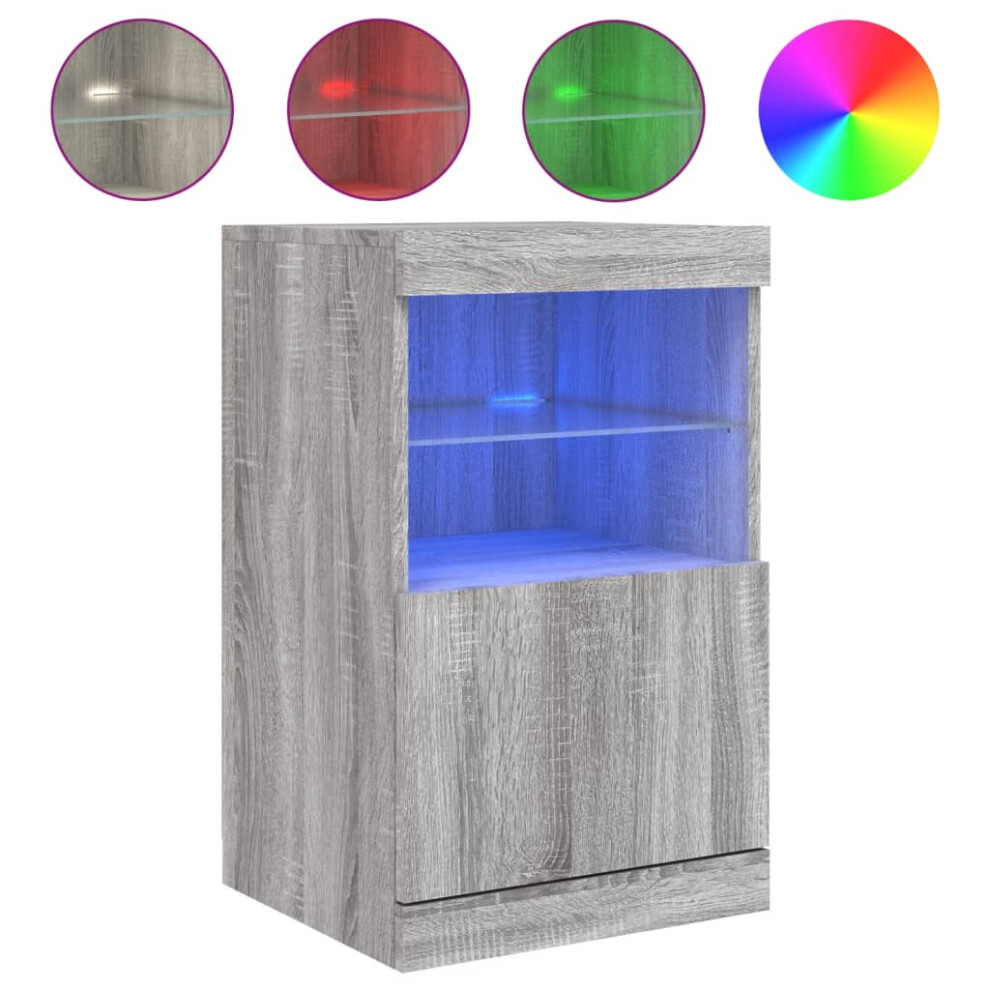 B&Q -  Sideboard With Led Lights Grey Sonoma 41X37X67 Cm - Image 4