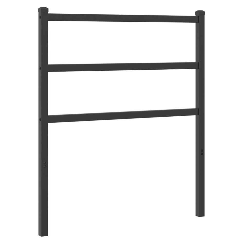 (black, 80 cm) vidaXL Metal Headboard Bedroom Home Decorative Bed Header Metal Bed Headboard