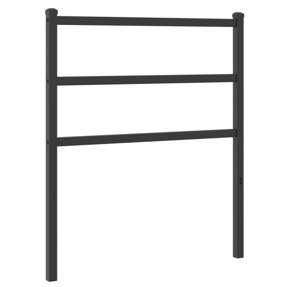 (black, 75 cm) vidaXL Metal Headboard Bedroom Home Decorative Bed Header Metal Bed Headboard