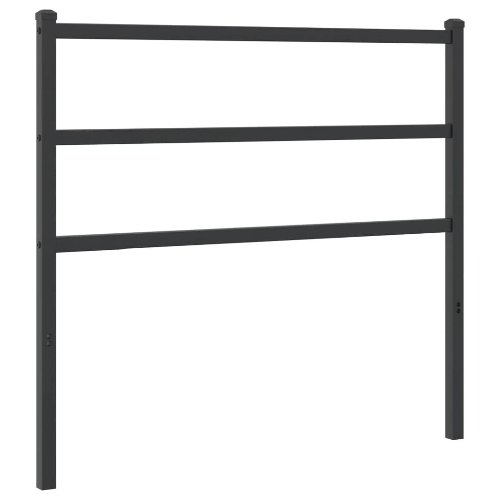 (black, 107 cm) vidaXL Metal Headboard Bedroom Home Decorative Bed Header Metal Bed Headboard