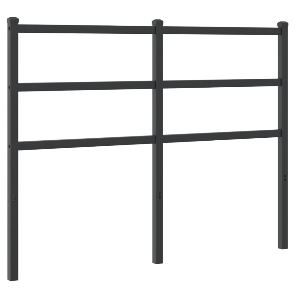 (black, 120 cm) vidaXL Metal Headboard Bedroom Home Decorative Bed Header Metal Bed Headboard