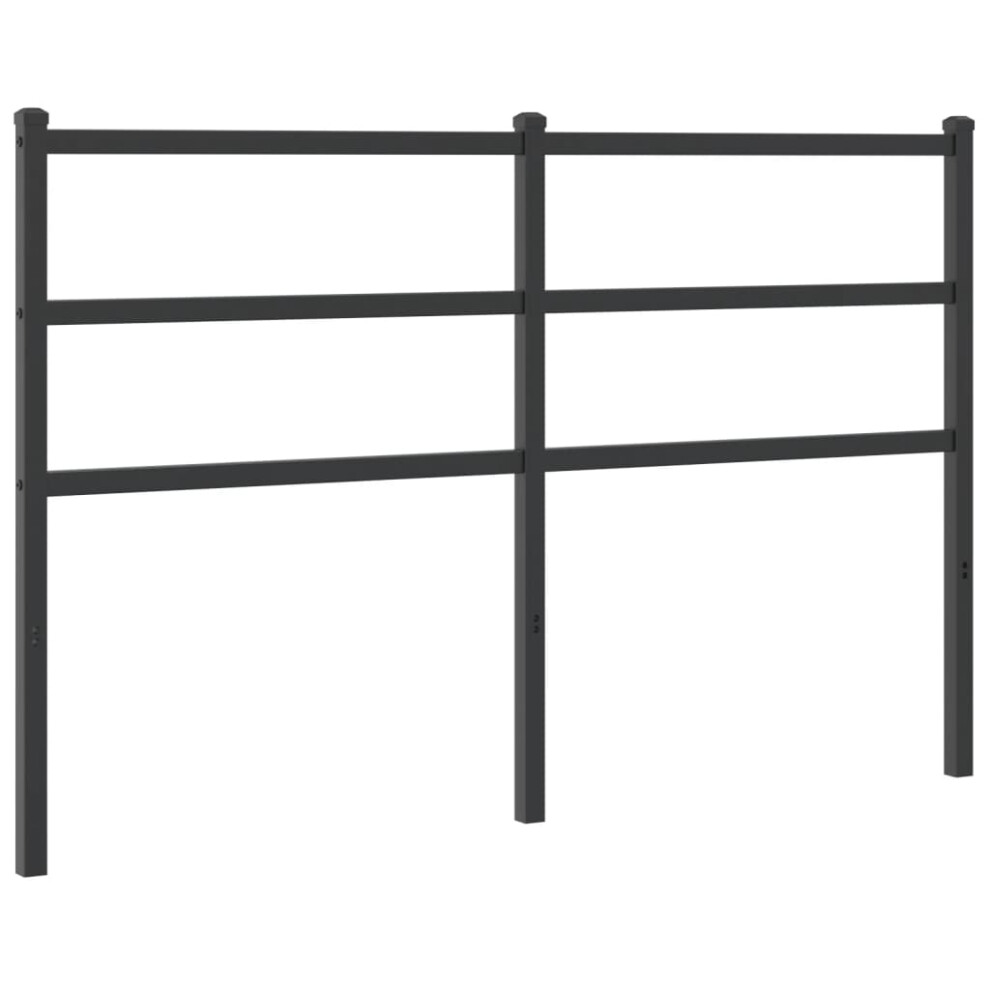 (black, 135 cm) vidaXL Metal Headboard Bedroom Home Decorative Bed Header Metal Bed Headboard