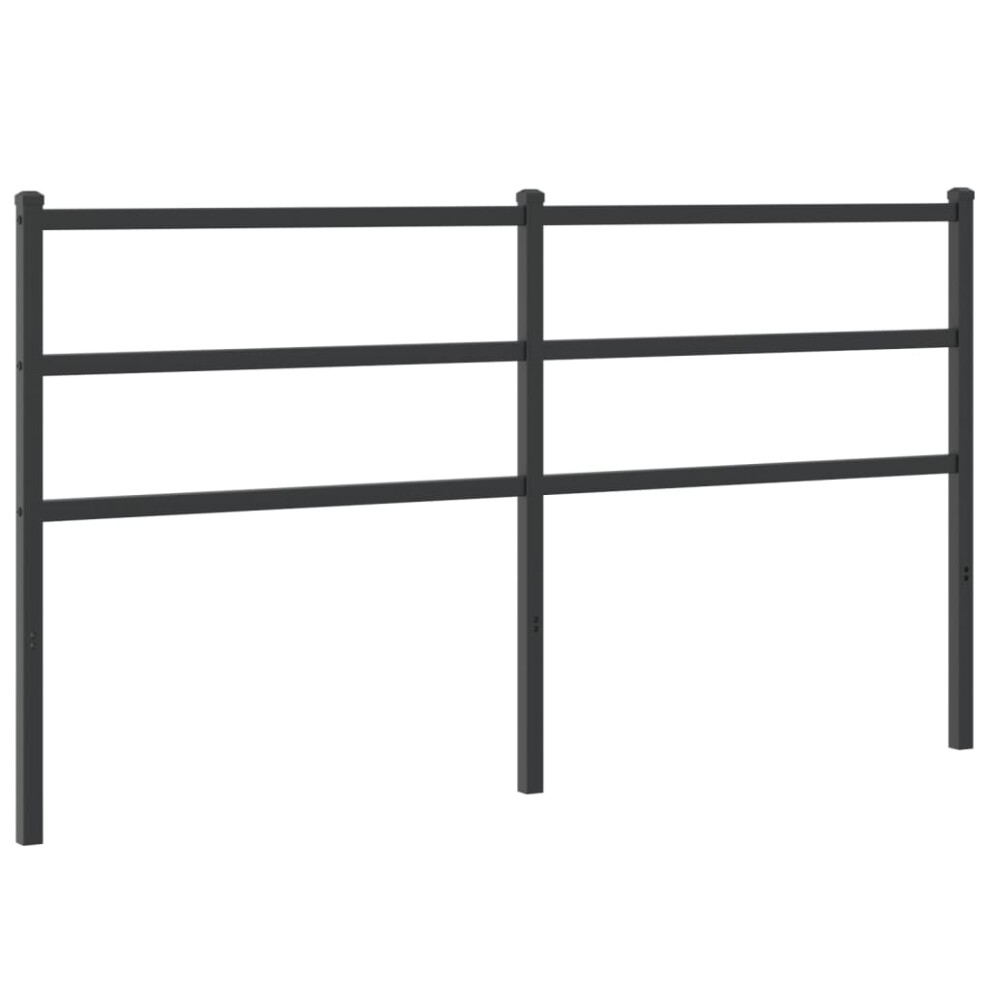 (black, 160 cm) vidaXL Metal Headboard Bedroom Home Decorative Bed Header Metal Bed Headboard