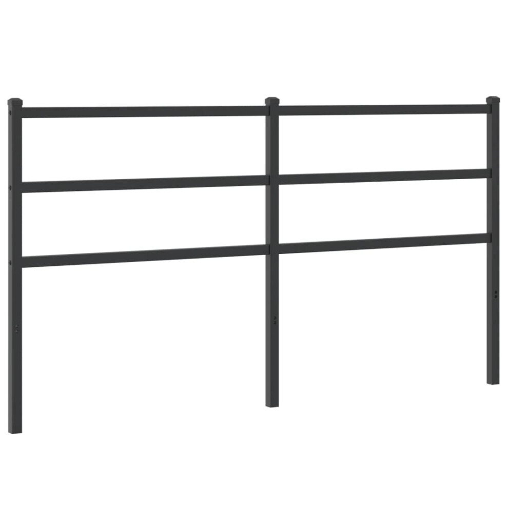 (black, 150 cm) vidaXL Metal Headboard Bedroom Home Decorative Bed Header Metal Bed Headboard